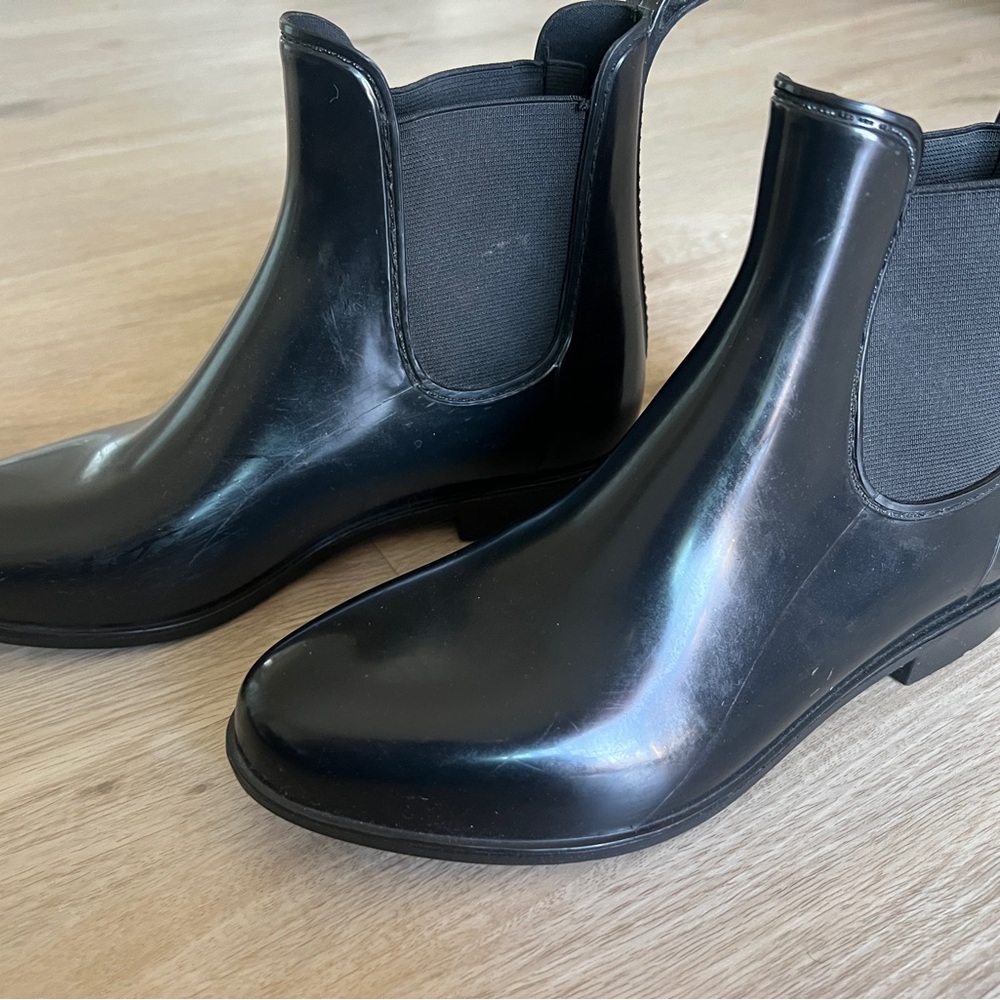 Black Chelsea Rain Boots
